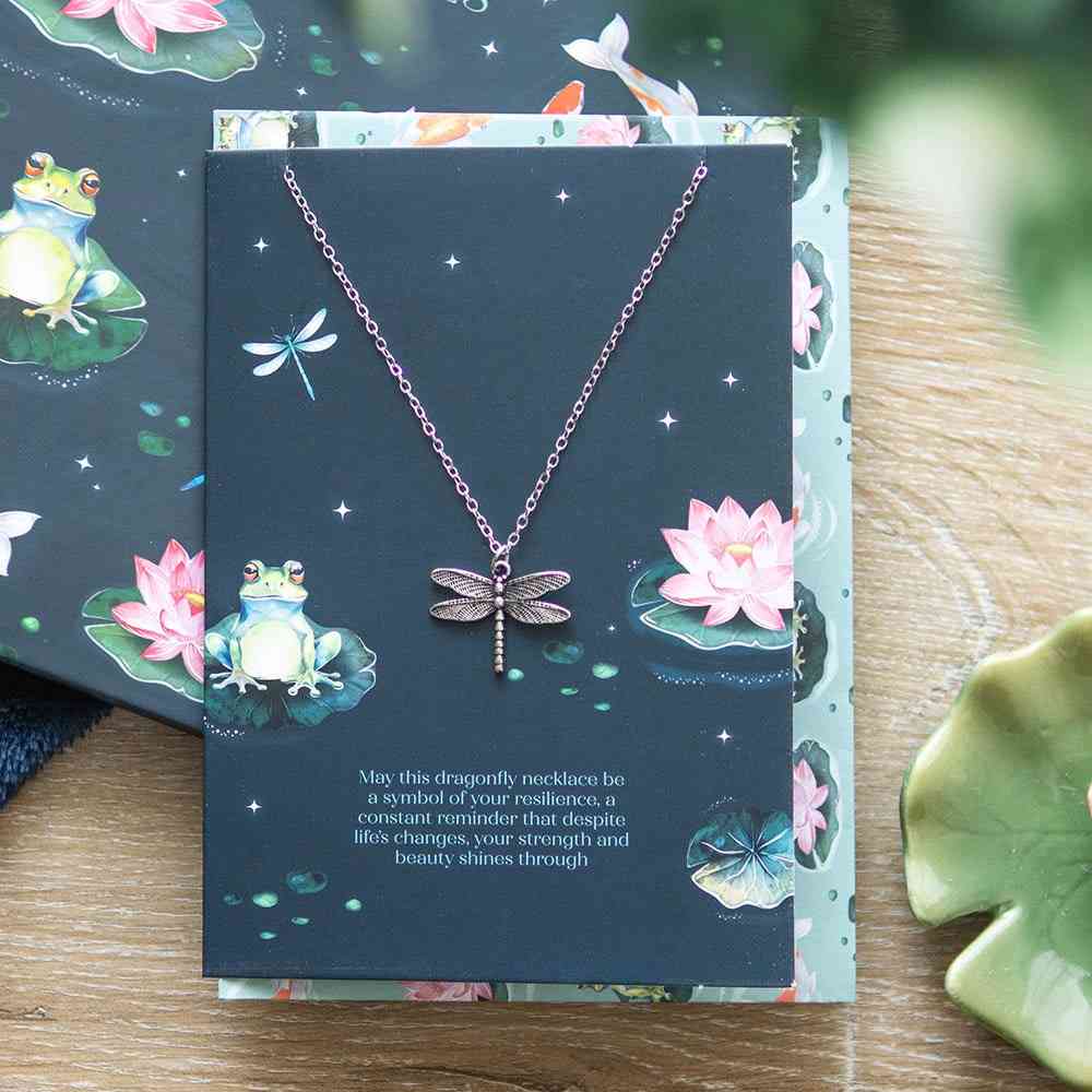 Something Different - Dragonfly Karte mit Halskette - Mehrfarben